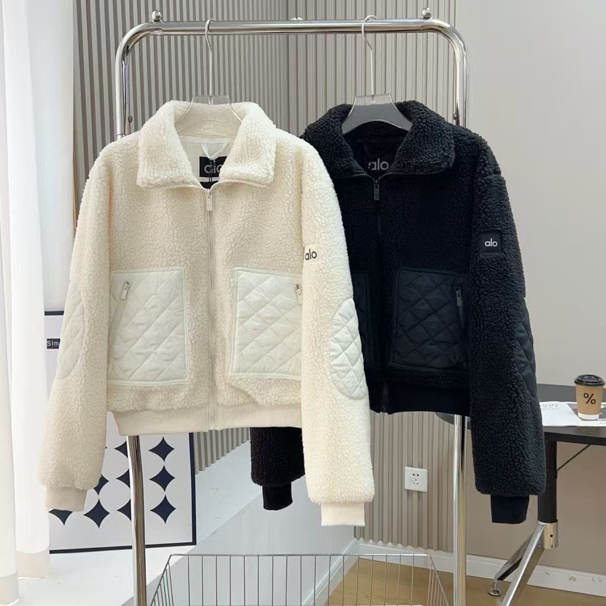 ALO YOGA ホワイト ブラック アウタージャケット S M Lサイズ