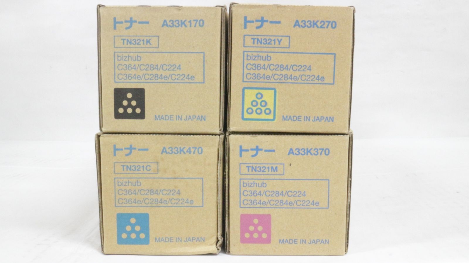 コニカミノルタ トナー TN 321 イエロー ブラック 開封CM おまけ KONICA MINOLTA -D-F 04-byebye