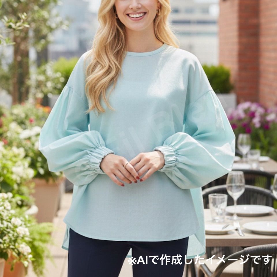 レディース 美品 yori ヨリ 即完売 22SS ソルベカラーブラウス 