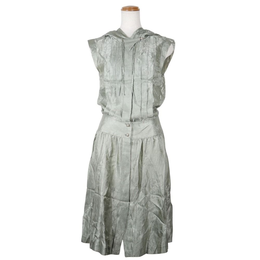 CHANEL シャネル ココマーク フラワー 01 P シルク レディース ワンピース