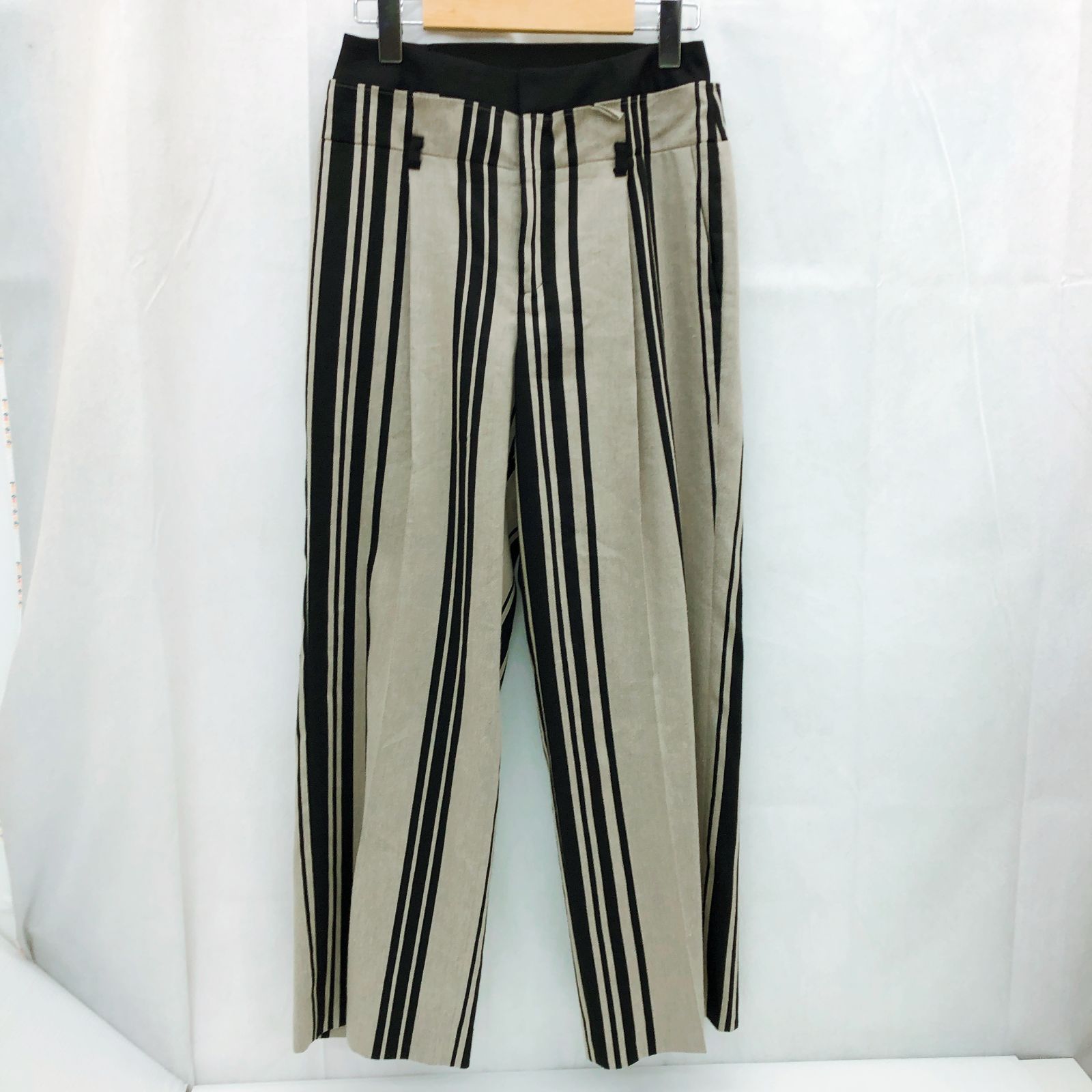 ADORE アドーア ワイドパンツ ストライプ ローウエスト ボトムス 36