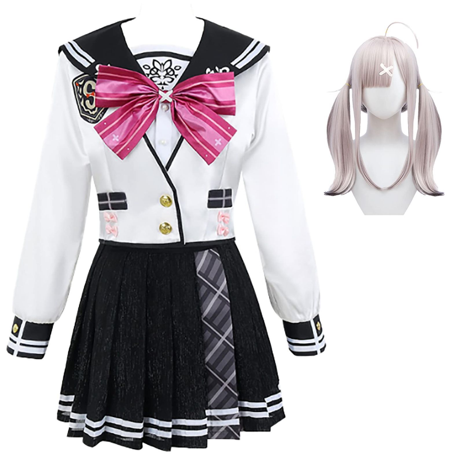 にじさんじ所属 バーチャルYouTuber VTuber にじさんじ 健屋花那 セーラー服 コスプレ用衣装 ウイッグ かつら付き コ