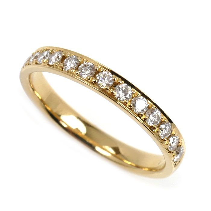 Vendome Aoyama ヴァンドーム青山 K 18 YG イエローゴールド ハーフエタニティ リング 指輪 ダイヤモンド0 30 ct 9号 2 3 g レディース