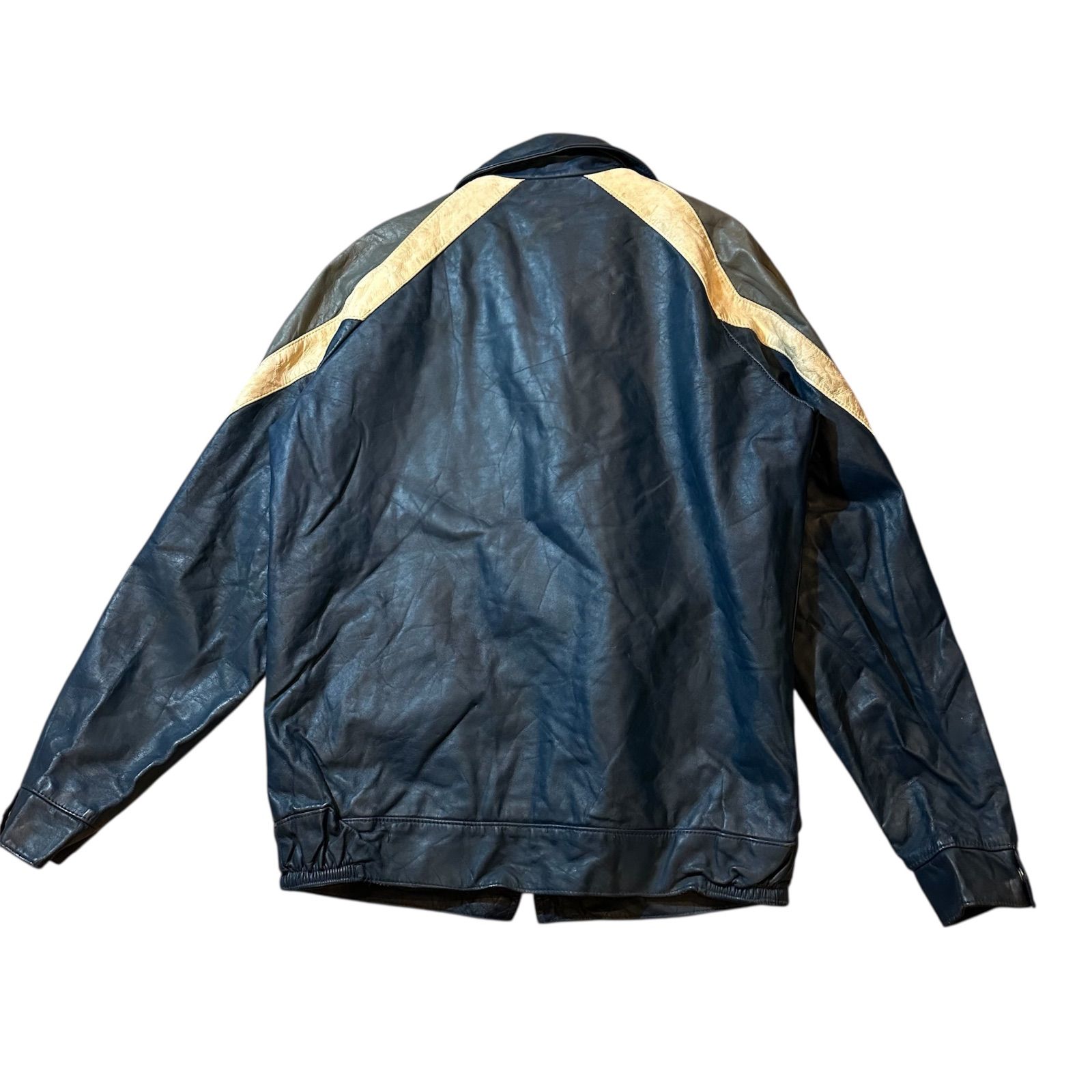 Royal Canadian mounted price all leather stadium jacket Raglan 王立カナダ騎馬学校 オールレザー スタジアムジャケット ラグラン E 100