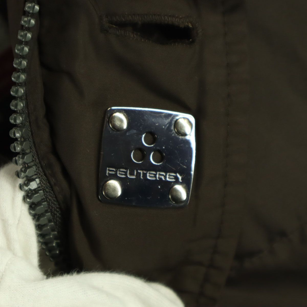 美品 PEUTEREY ピューテリー フード付 ダウンジャケット M ブラウン