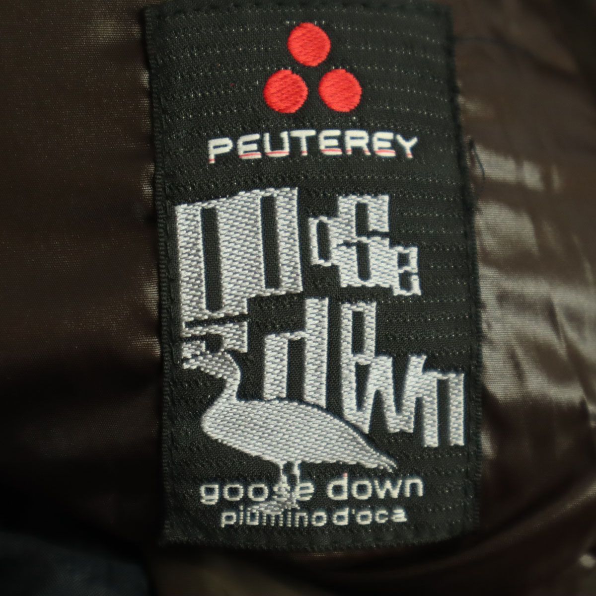 美品 PEUTEREY ピューテリー フード付 ダウンジャケット M ブラウン