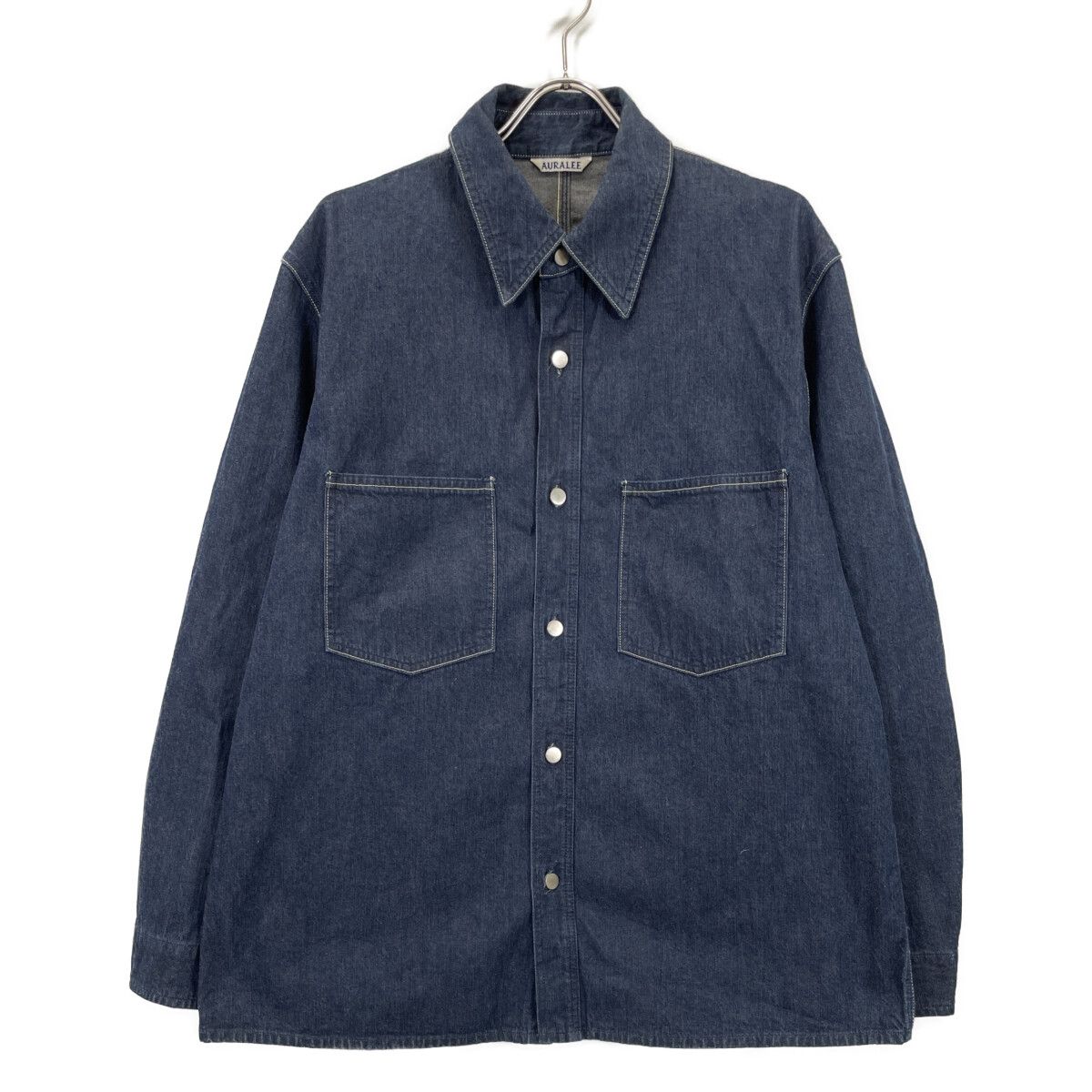 AURALEE オーラリー ｲﾝﾃﾞｨｺﾞ HARD TWIST LIGHT DENIM SHIRTS BLOUSON 4