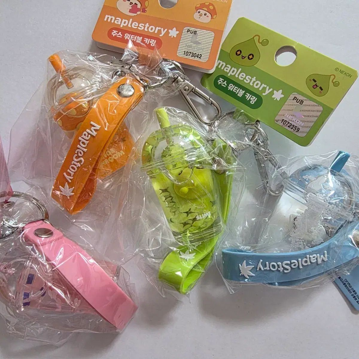 まとめ み メイプルストーリー ジュース ウォーターボール キーホルダー SET 4種