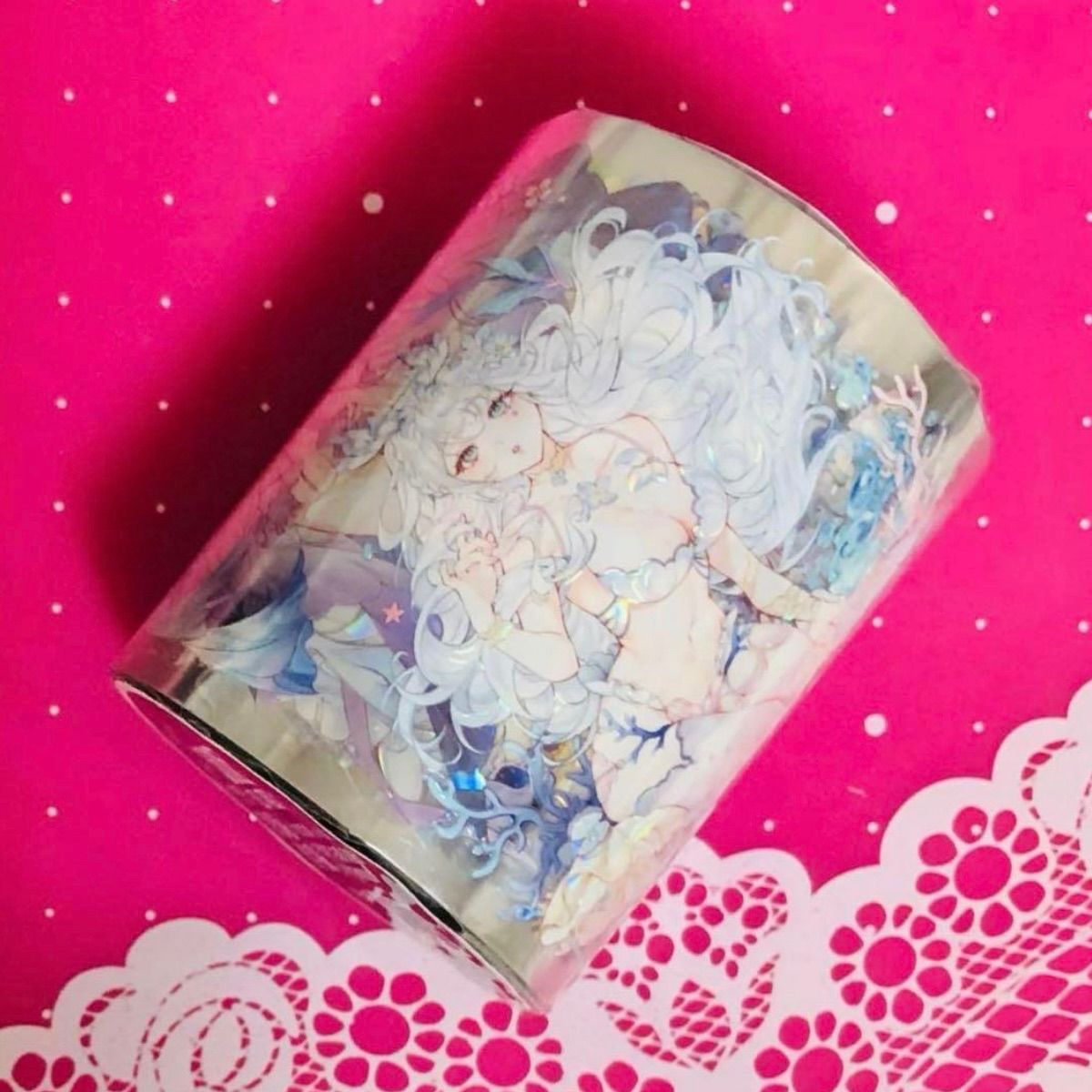 贝壳光 6 cm×10 m 100 cm loop 织海伴我 海外マスキングテープ 海外マステ 人物