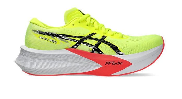 アシックス ランニングシューズ MAGIC SPEED 4 メンズ 750 セイフティー イエロー ブラック 2 E 26 5