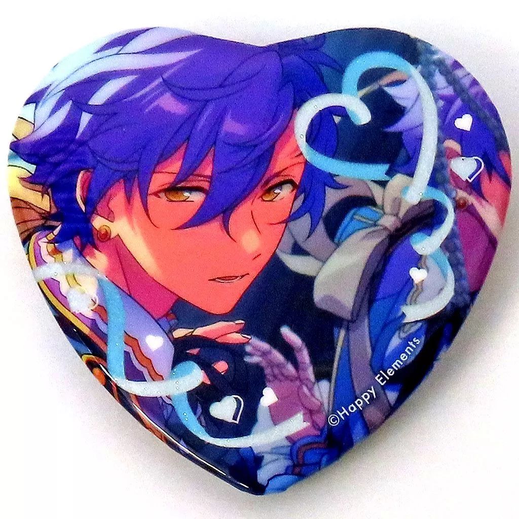 ホワイトデー缶バッジ　乙狩アドニス 中古】バッジ・ビンズ 乙狩アドニス ホワイトデー ハート缶バッジ