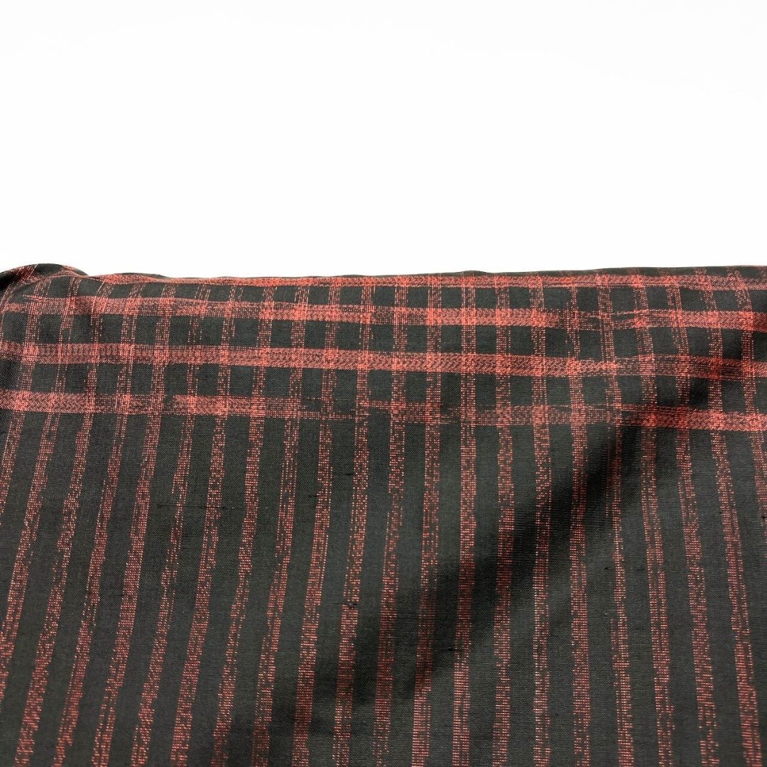 小紋 大島紬 格子模様 泥染 絣 着物 121b p ms - メルカリ