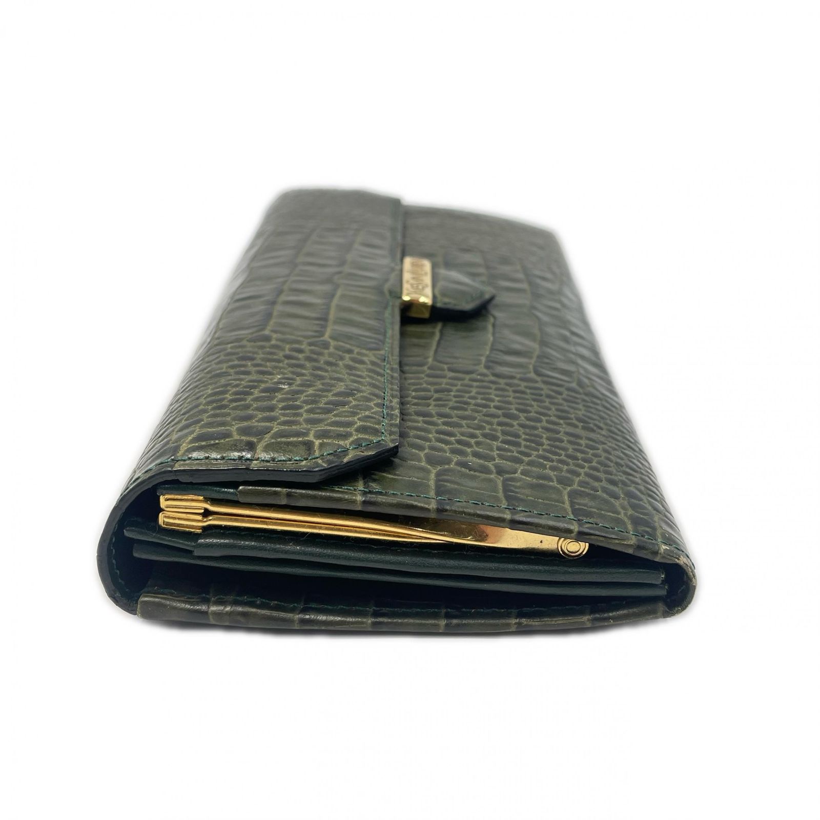 YVES SAINT LAURENT イヴ・サンローラン クロコ 型押し 01035 長財布
