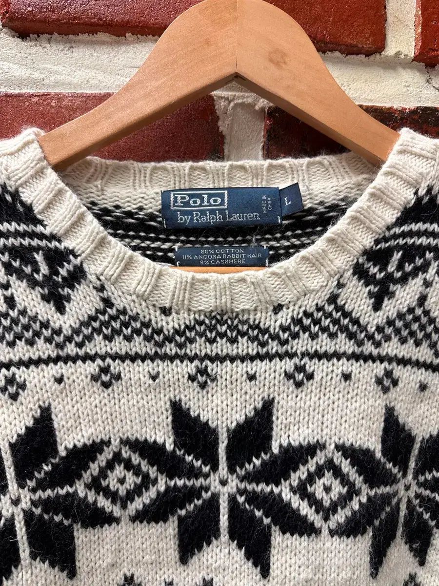 L ポロラルフローレン カシミア ブレンド ノルディック ニット