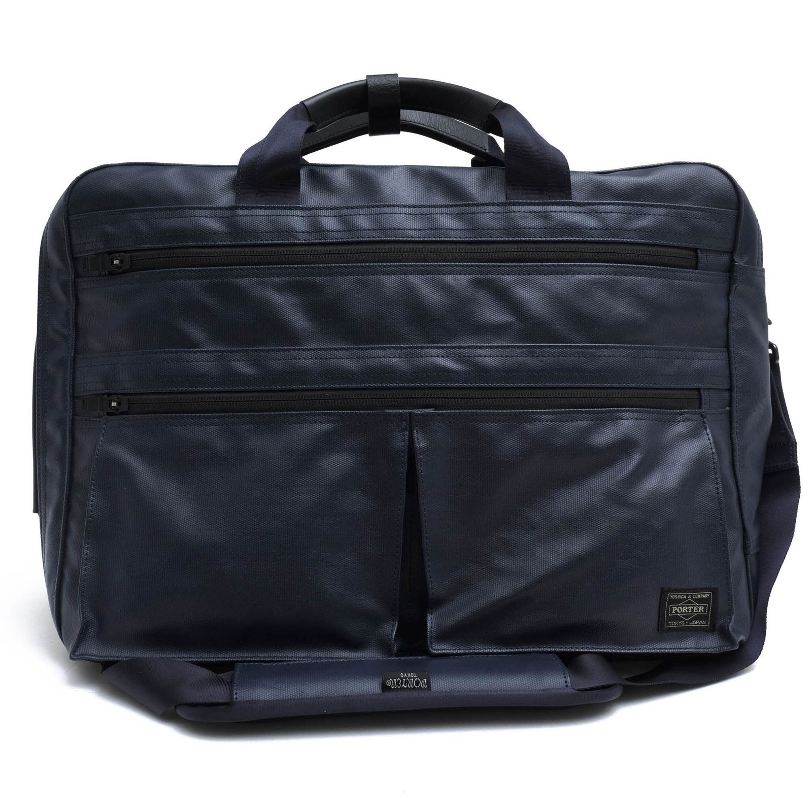 ポーター 吉田カバン PORTER バッグ ブリーフケース ビジネスバッグ 鞄 ビジネス メンズ 男性 男性用 PVC レザー 革 ネイビー 紺 383-08273 STRAGE ストレージ 3 WAY リュック ショルダーバッグ ノートPC収納可