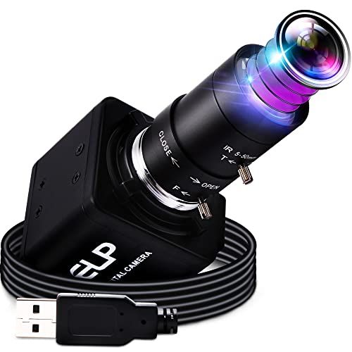 ELP 4 K ウェブカメラ ズーム Webカメラ 接写 2.8-12 mm可変焦点レンズ usbカメラ バリフォーカルレンズ Webかめら 2160 p 30 fps 4倍ズーム ガンカメラ Web会議用カメラ ソニー IMX 317 UHD ズームカメラ W