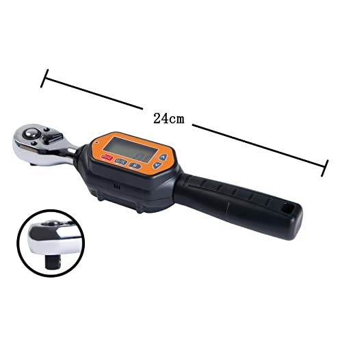 Beslandsデジタルトルクレンチ 1.8-60 N m プリセット 小型トルクレンチ 差込角9.5 mm 3 8インチ 双方向ラチェットヘッド 車 エンジン修理 自転車 タイヤ交換 ロードバイク用