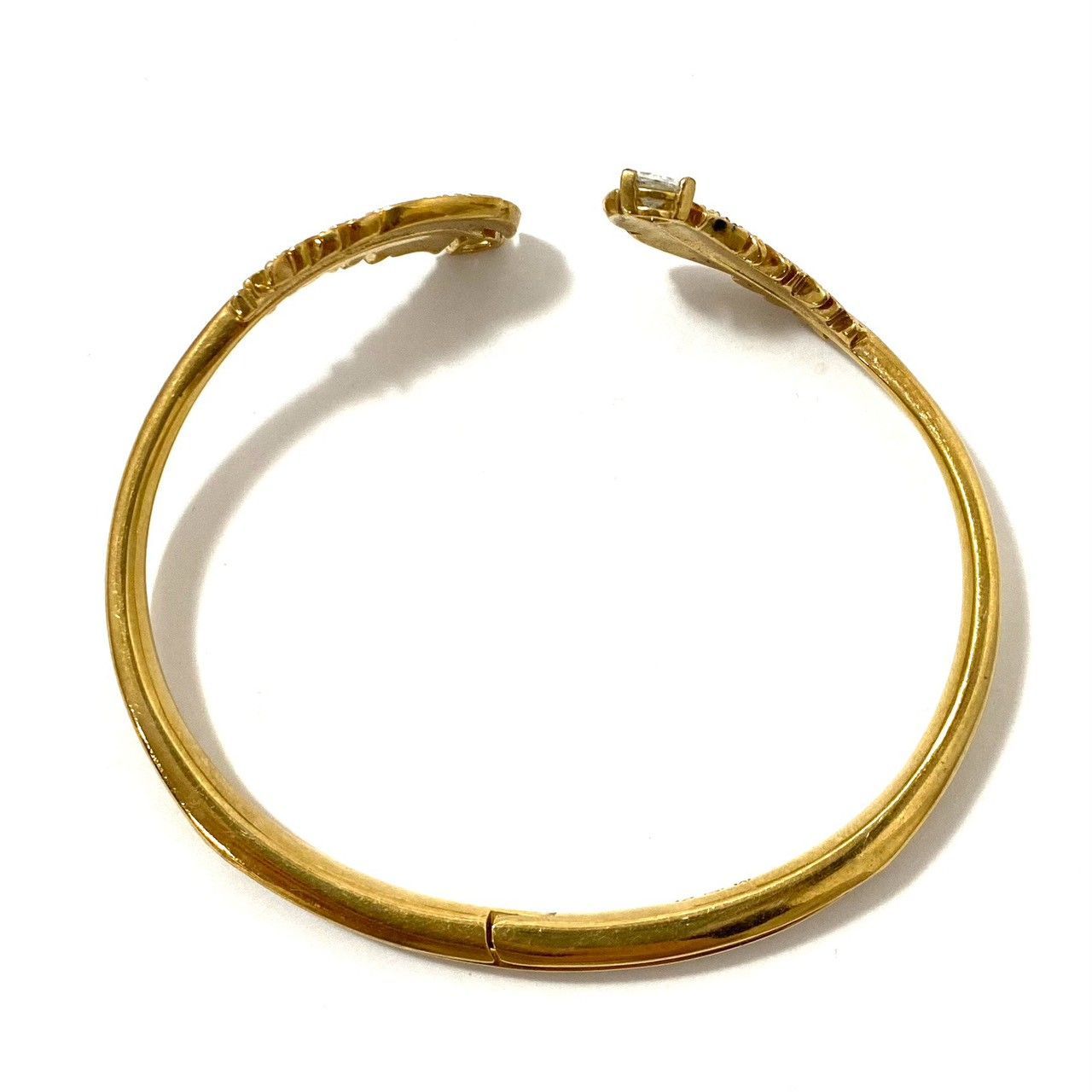 CH【SWAROVSKI】Nice バングル 羽/フェザー ゴールド/金カラー