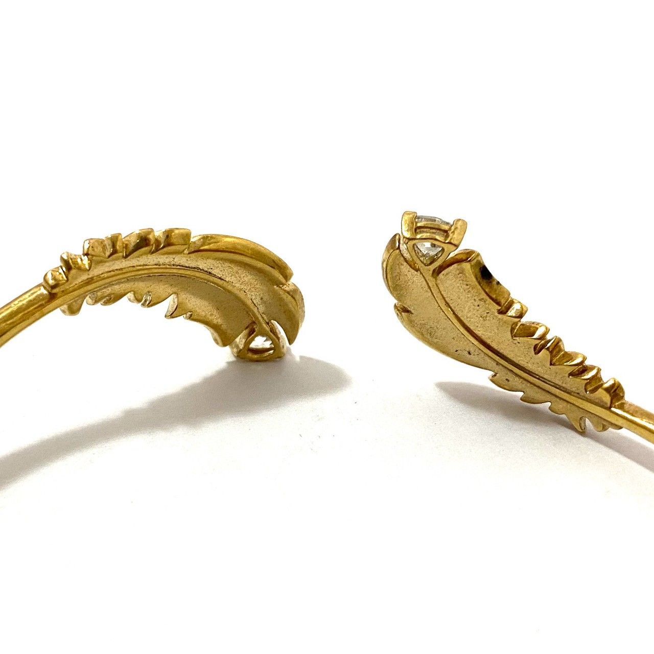 CH【SWAROVSKI】Nice バングル 羽/フェザー ゴールド/金カラー