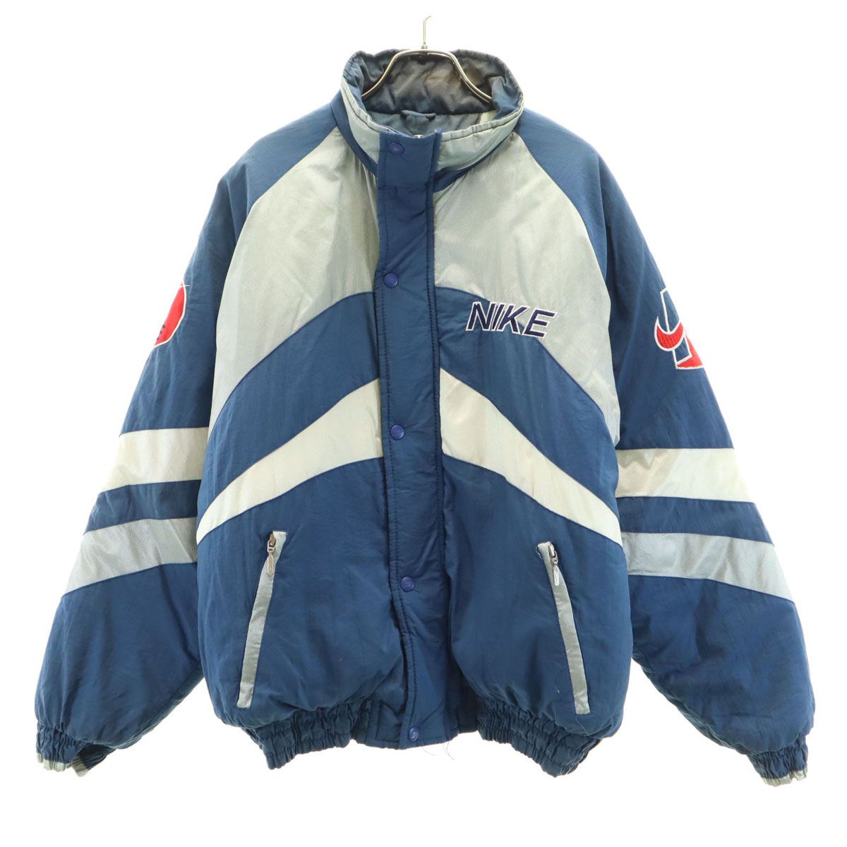 NIKE ナイキ 90s オールド バックロゴ 中綿ジャケット M/F 青紺 メンズ