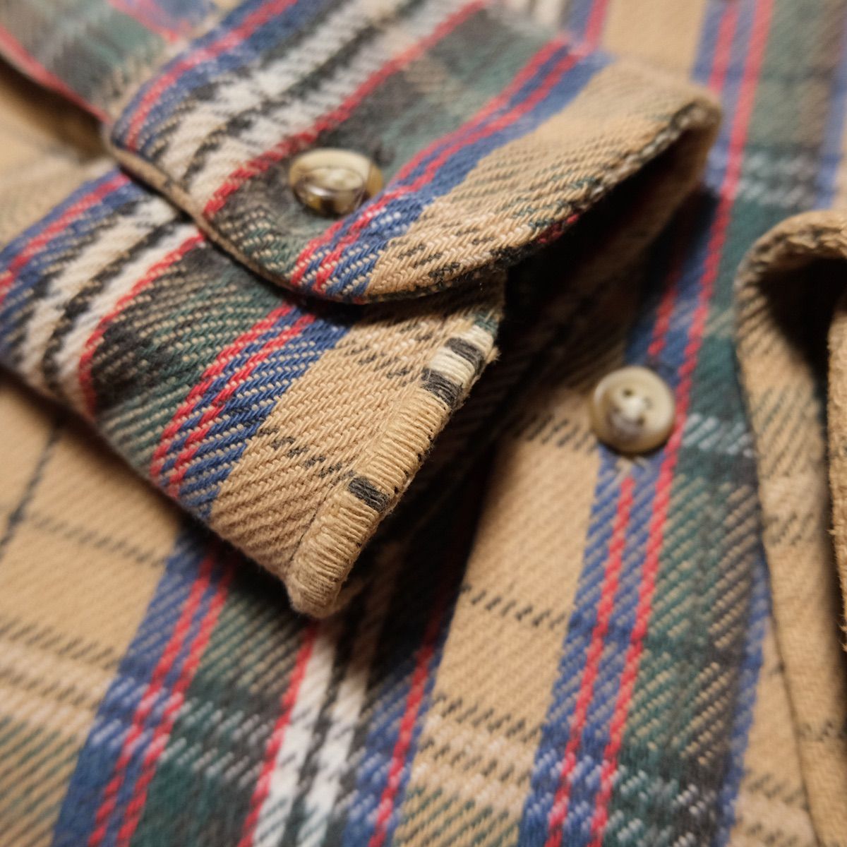 80's 90's USA製 ファイブブラザー チェック ヘビーネルシャツ (M