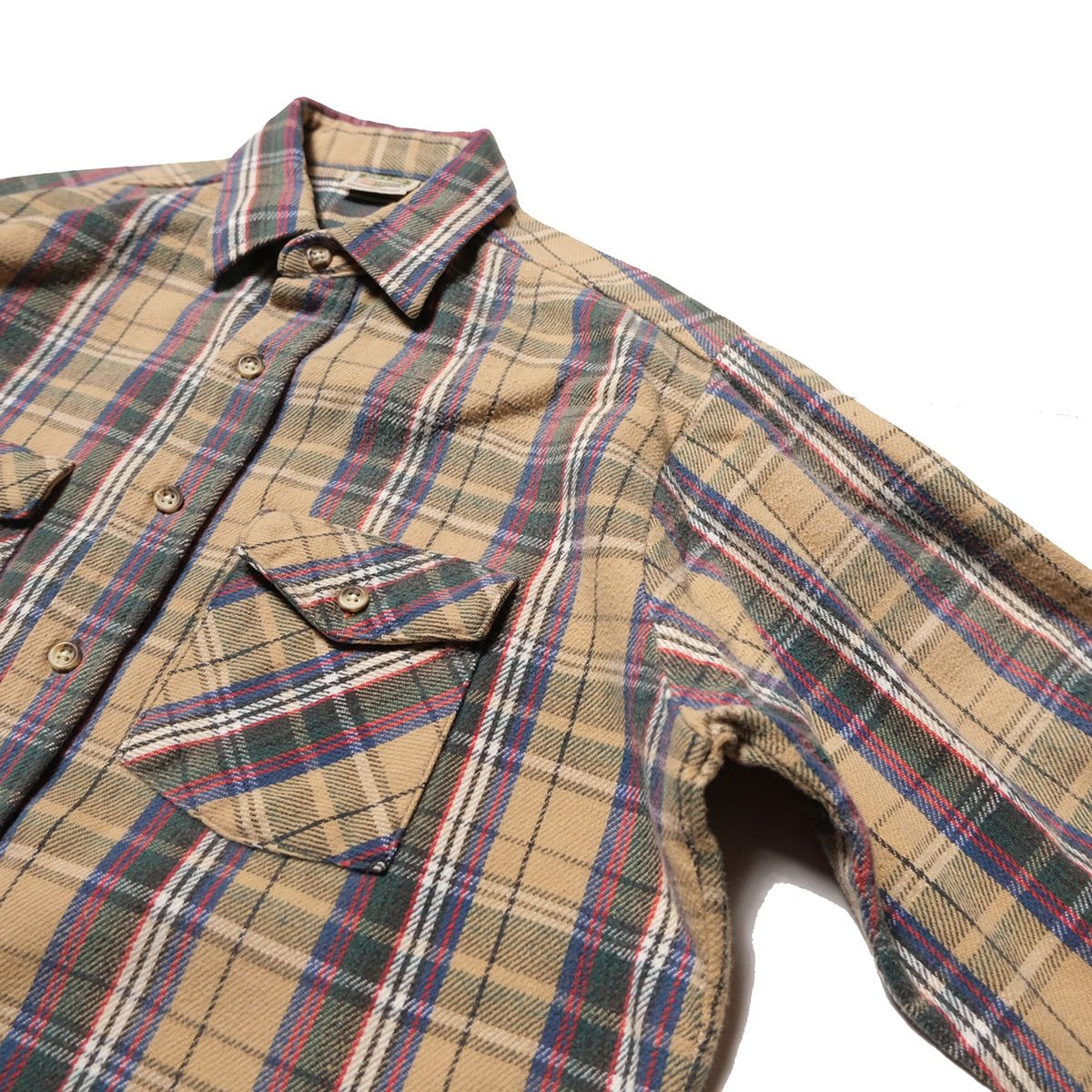 80's 90's USA製 ファイブブラザー チェック ヘビーネルシャツ (M