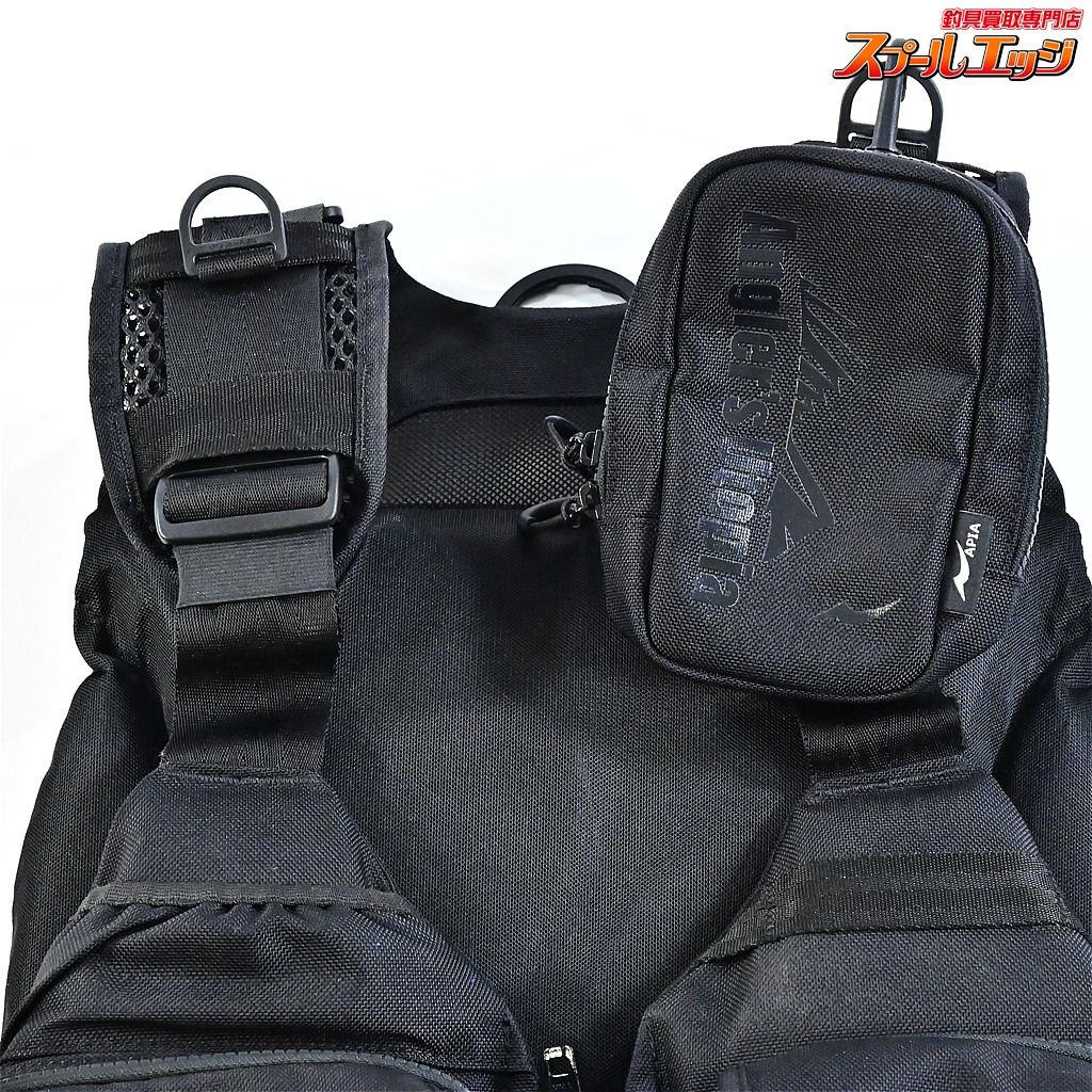 アピア アングラーズサポートベストVer 4 ブラックxブラック ライフジャケット 救命胴衣 APIA K_120 e 08333