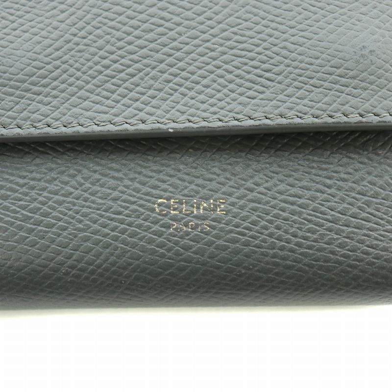 セリーヌ CELINE スモールトリフォールドウォレット グレインド セリーヌ CELINE スモールトリフォールドウォレット グレインド