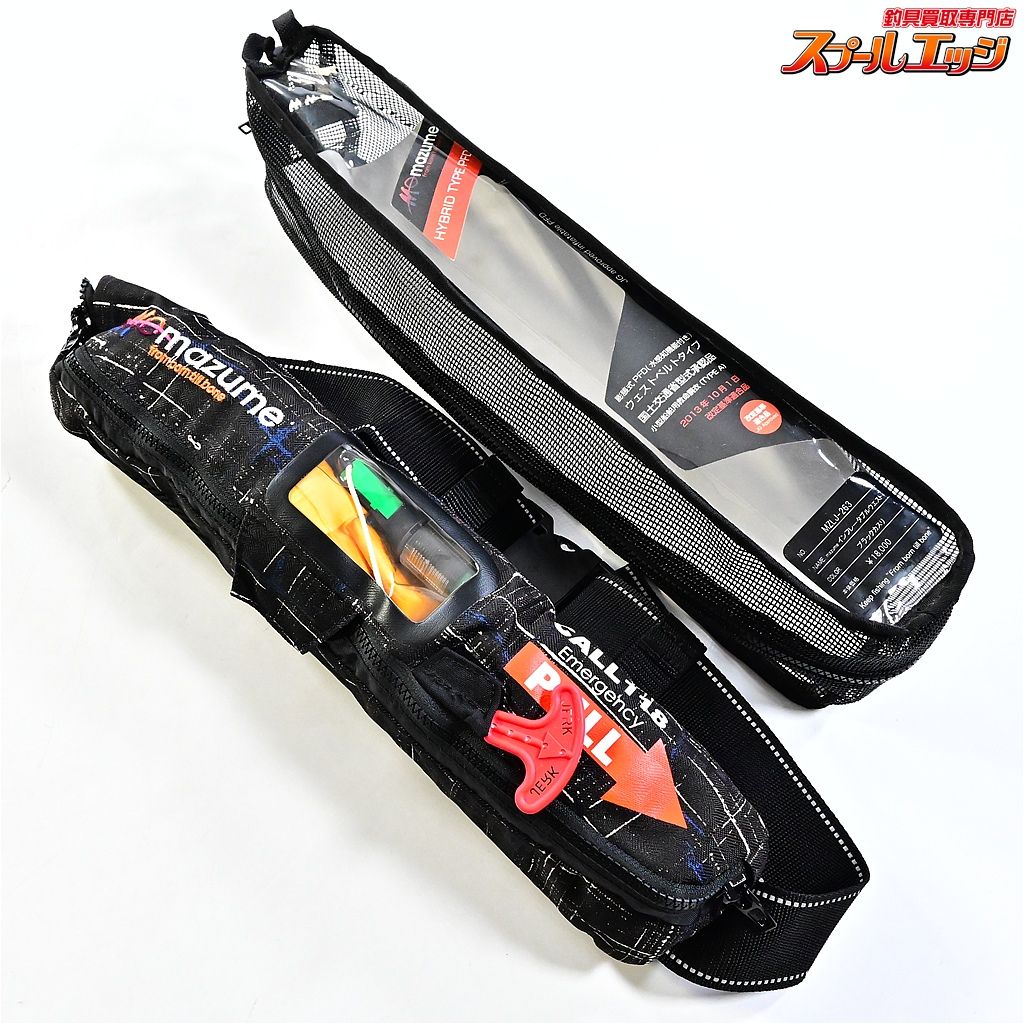 マズメ インフレータブルウエスト MZLJ-263 ブラックカスリ 桜マーク有 2019年 製造分 mazume K_060 e 08355