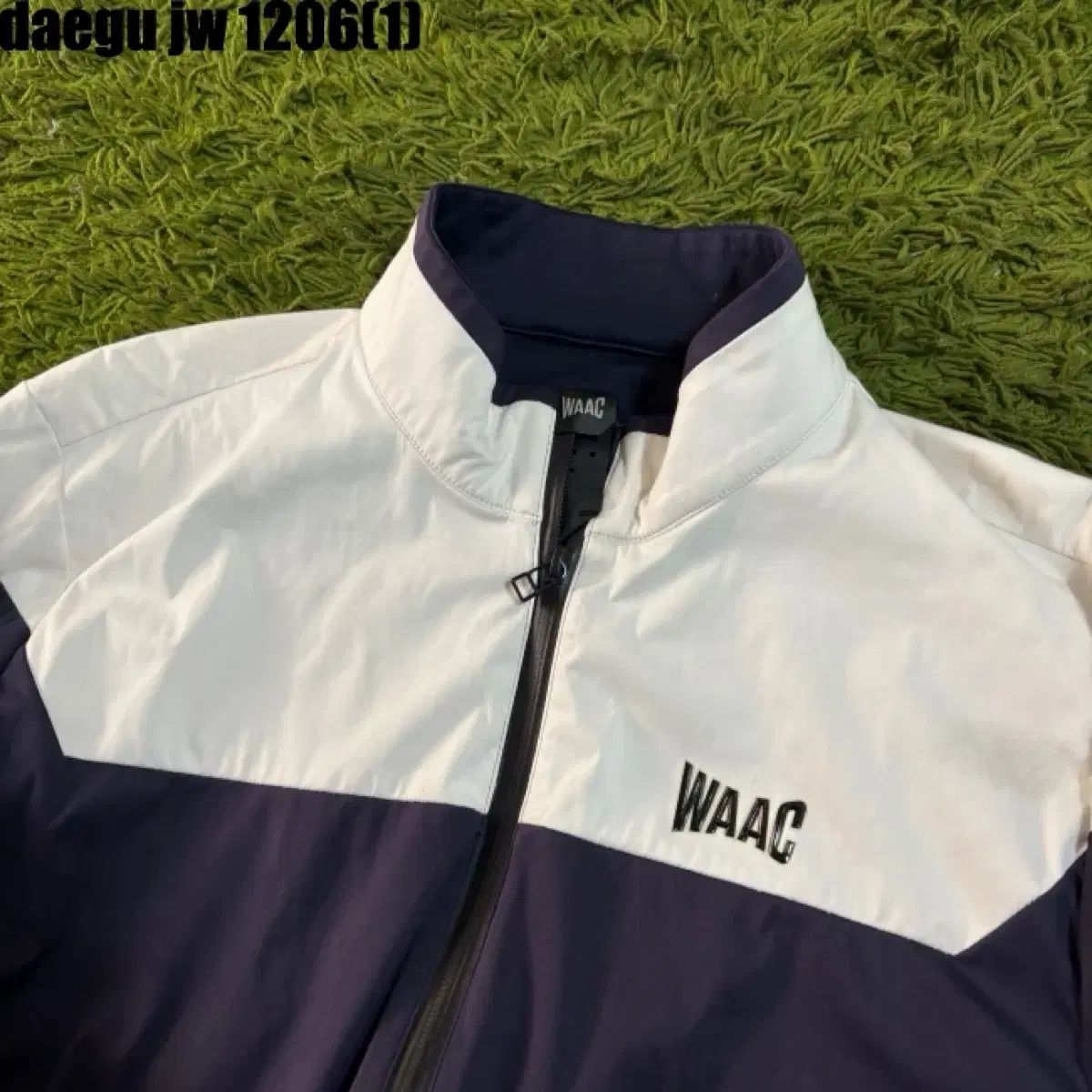 ワック WAAC ゴルフ 白 ネイビー ウィンドブレーカー ジャケット L
