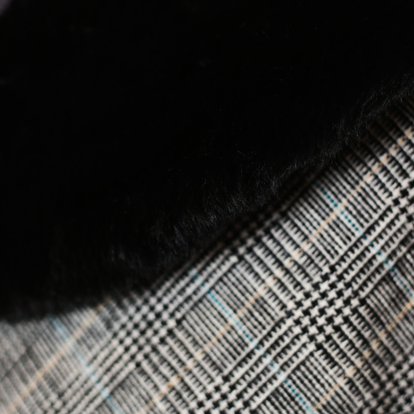 新品・未使用 ケープ コート JAPAN MODE【ブラック×グレンチェック  