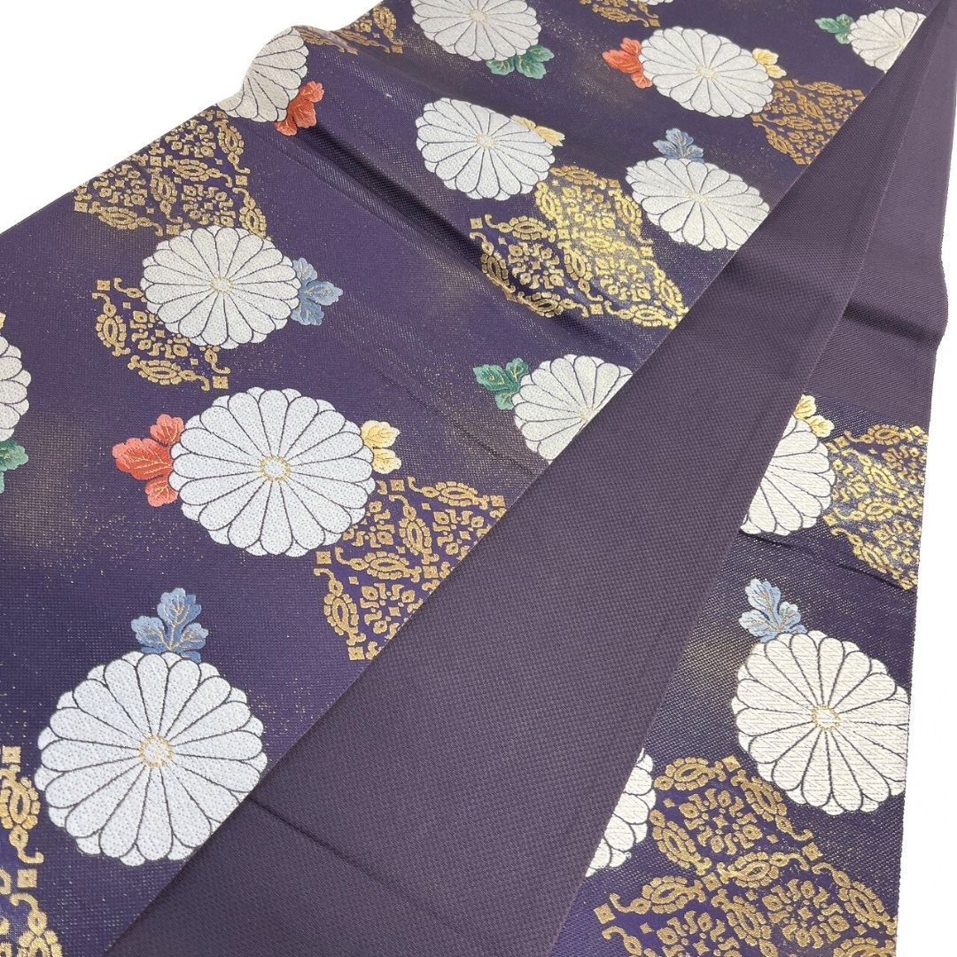 袋帯 小葵菊花紋 菊花 花菱 金糸 着物 121b p ms - メルカリ