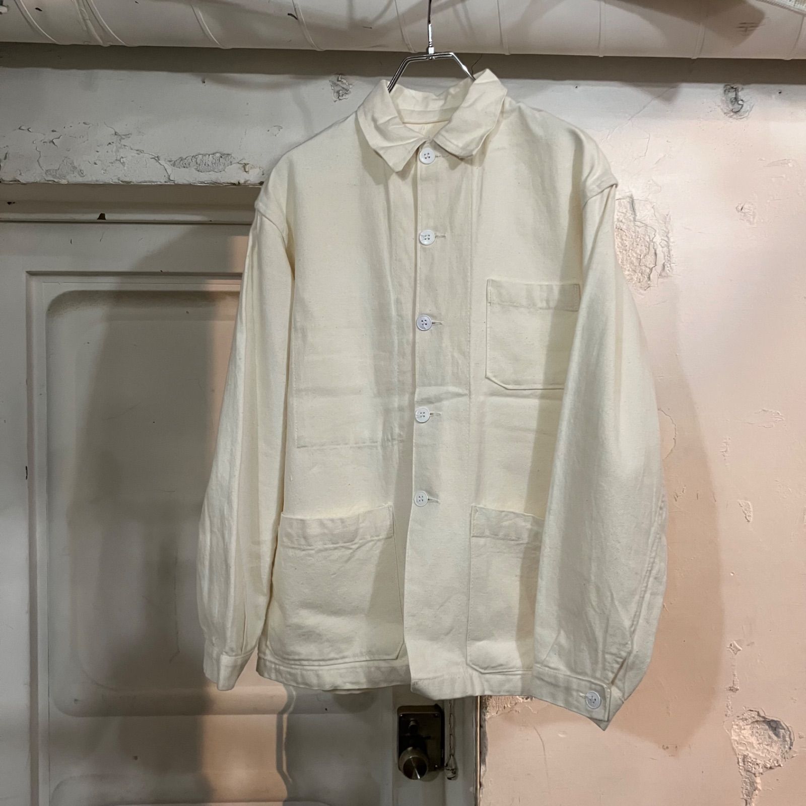 60s フレンチワークジャケット コットンツイル　ヴィンテージ 60's コットンツイルフレンチワークジャケット - Fresh Service