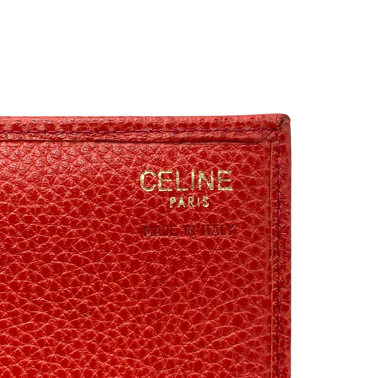 美品 CELINE セリーヌ 長財布 ロングウォレット サークルロゴ レザー