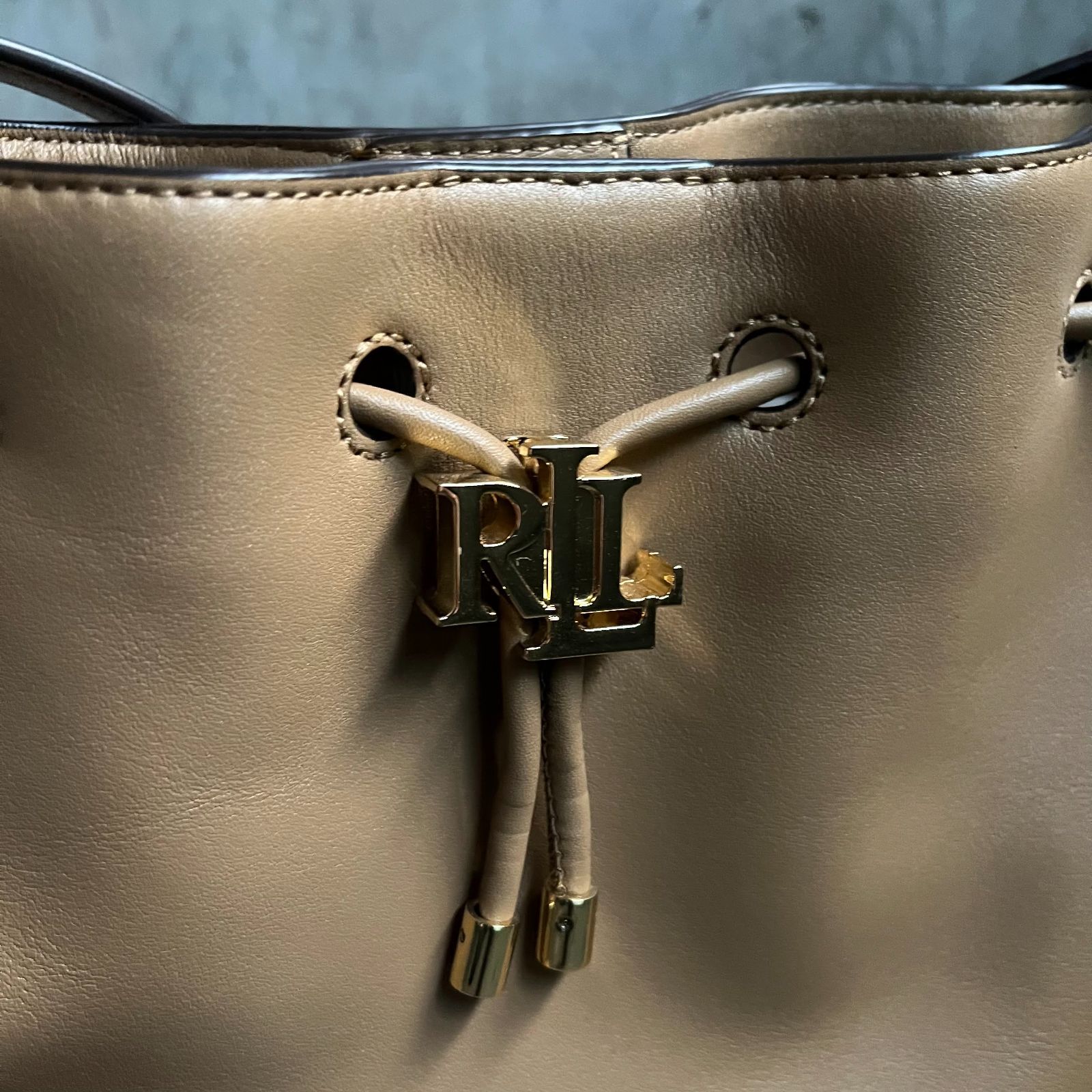 Ralph Lauren Andie Drawstring Bag ラルフローレン レザー アンディ 