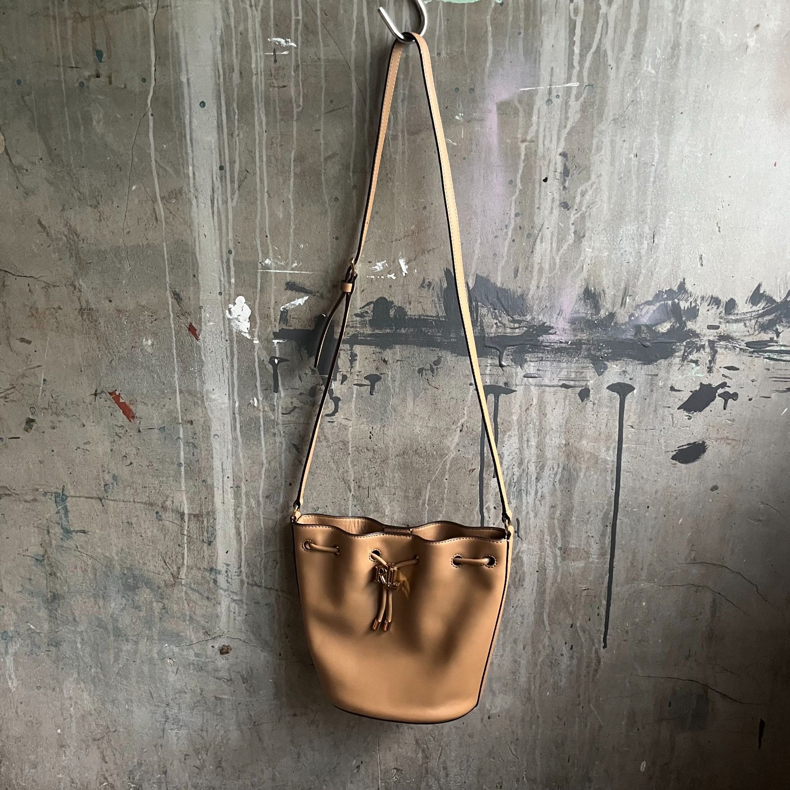 Ralph Lauren Andie Drawstring Bag ラルフローレン レザー アンディ 