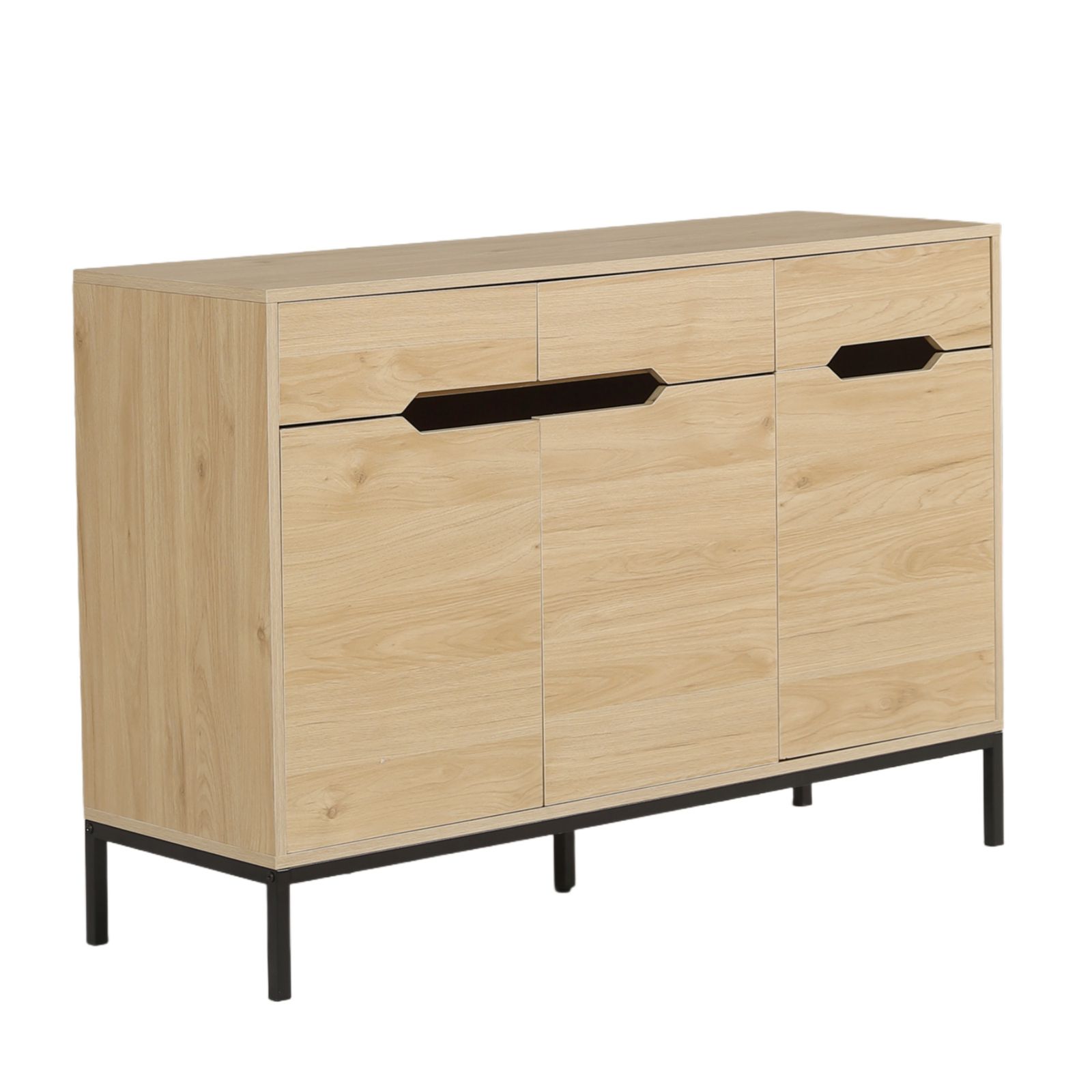 数量 幅118 cm キャビネット 木製 脚付き 収納棚 チェスト サイドボード リビングボード 引き出し付き 両開き 扉付きシェルフ 大容量収納 ローチェスト タンス コード穴 木目調 テレビ台 ラック サイドチェスト キッチン