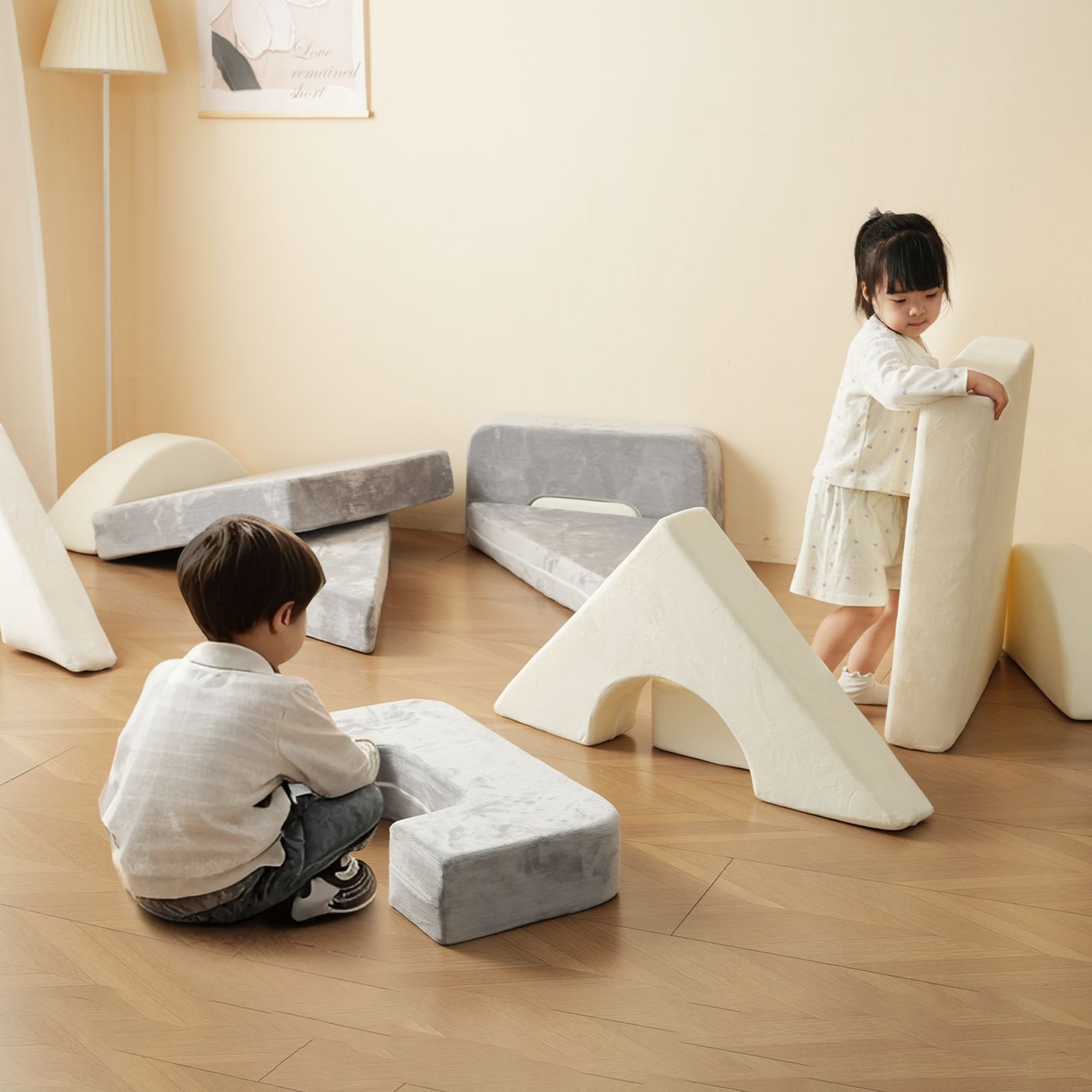  数量 つみきソファ 子供用 キッズ 洗える 組み替え自由 積み木ソファ ローソファ フロアソファ 知育おもちゃ 大型遊具 ホワイト グレー 幅180cmソファ 2人掛け 3人掛けソファ ソファ ソファベッド