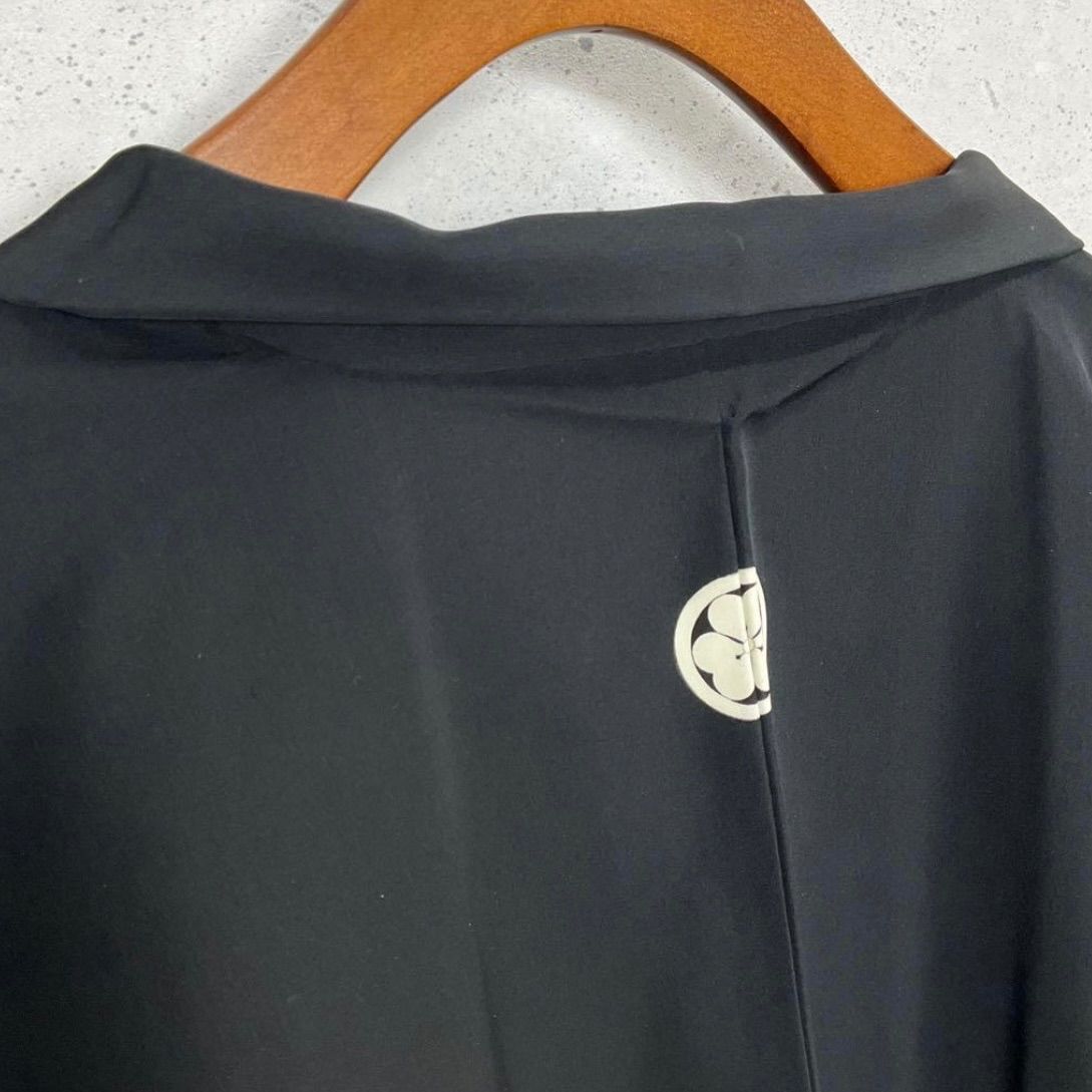 one⬛️男前屋⬛️男黒紋付⬛️アンサンブル⬛️男着物⬛️男羽織⬛️羽二重⬛️正絹⬛️五つ紋⬛️裄68 5丈135