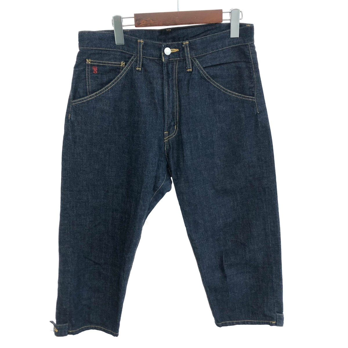 GOODENOUGH グッドイナフ デニムクロップドパンツ サイズ:W34 ネイビー