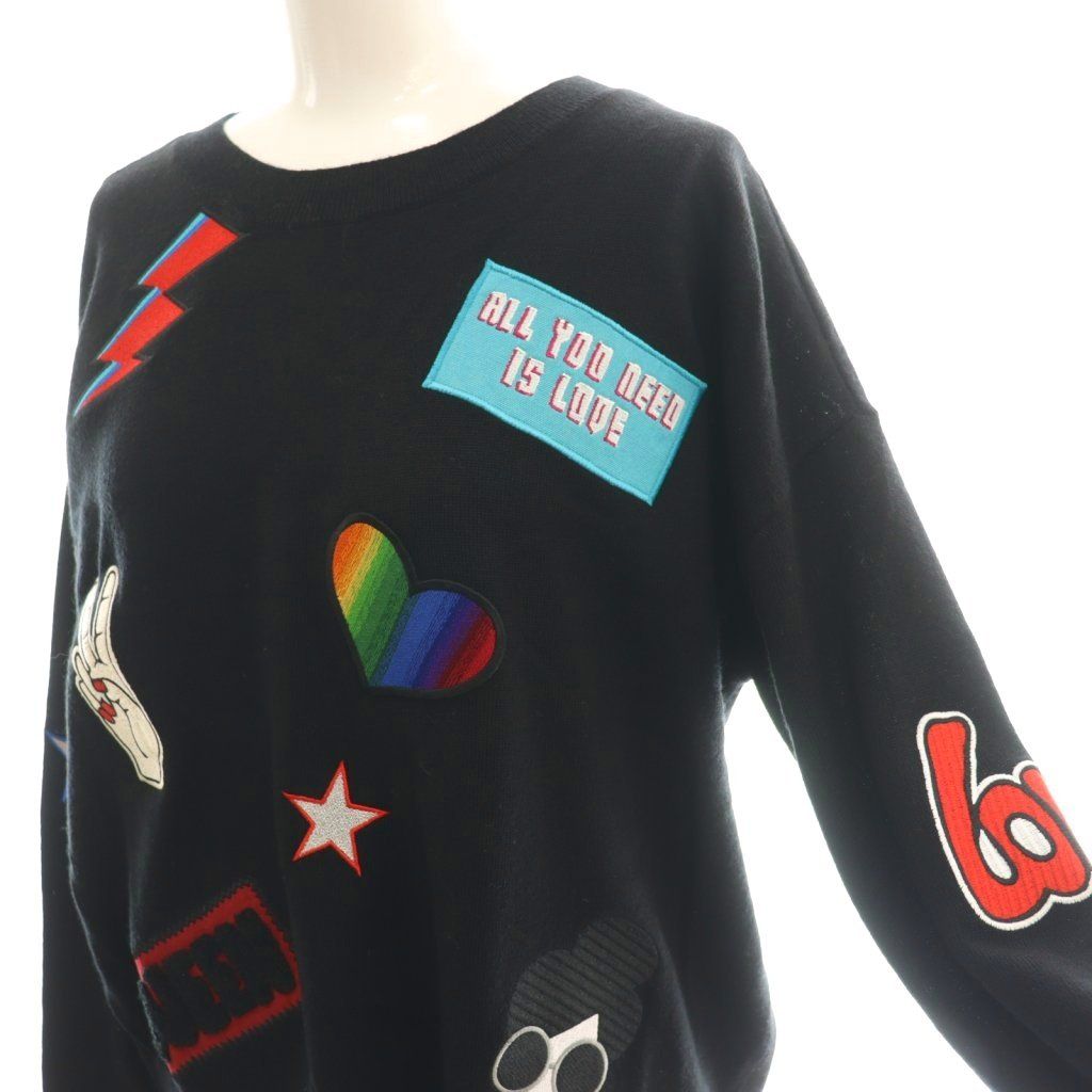 アリスオリビア alice + olivia ニット ワッペン プルオーバー XS