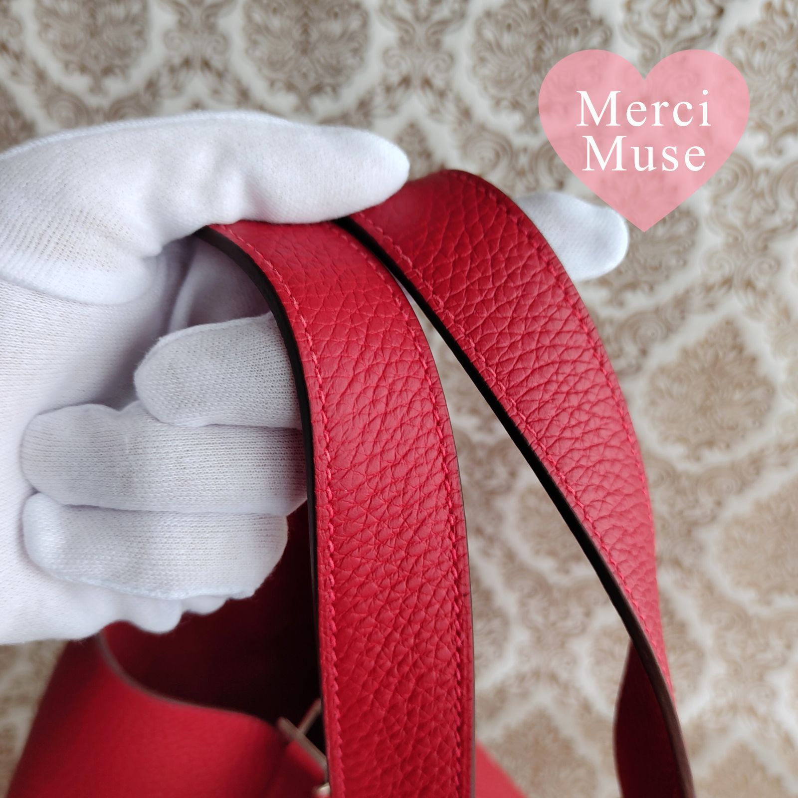 ❤お得なお品❤ピコタンロックMM22 ルージュカザック SV エルメス □Q