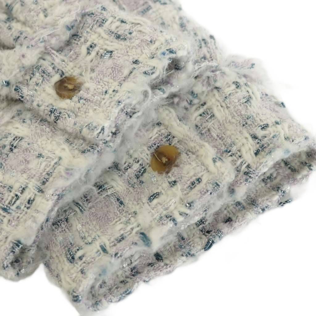 【中古】フレンズ FR(13)NDS Cotton Damege Shirt シャツ 長袖 ツイード ダメージ加工 M 紫 パープル 24A-SHIL046-RF フレンズ FR(13)NDS Cotton Damege Shirt シャツ 長袖 ツイード