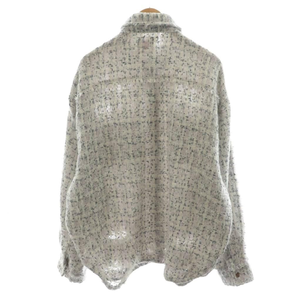 【中古】フレンズ FR(13)NDS Cotton Damege Shirt シャツ 長袖 ツイード ダメージ加工 M 紫 パープル 24A-SHIL046-RF フレンズ FR(13)NDS Cotton Damege Shirt シャツ 長袖 ツイード