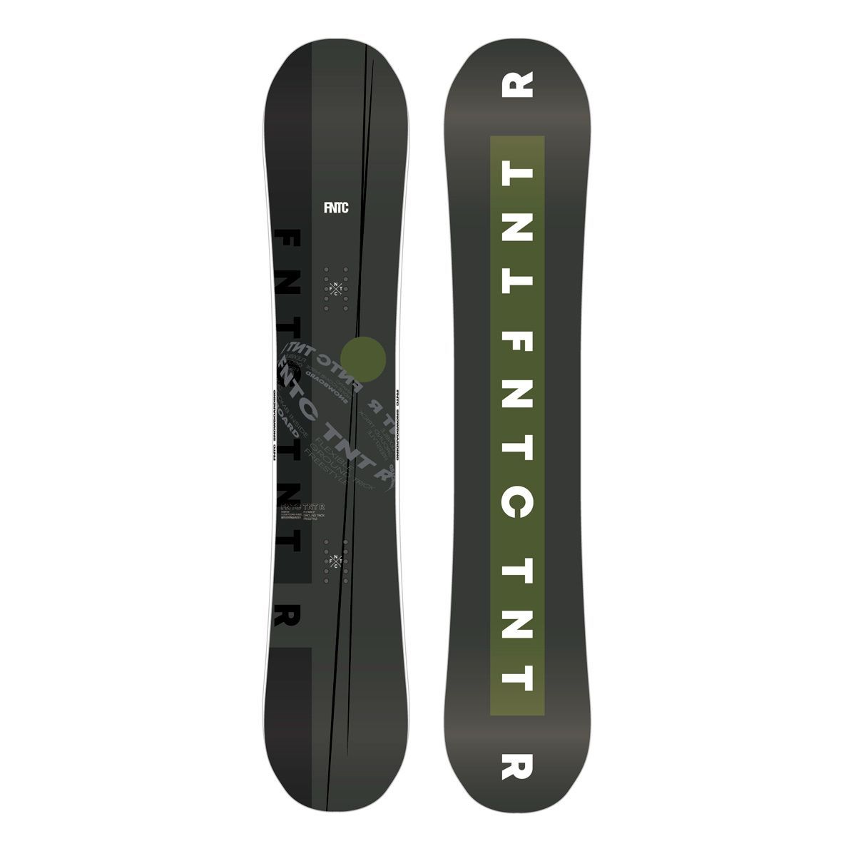 160cm【即納】 メンズ レディース スノーボード 板 型落ち FNTC TNT R BLACK ティーエヌティー アール グラトリ ダブルキャンバー