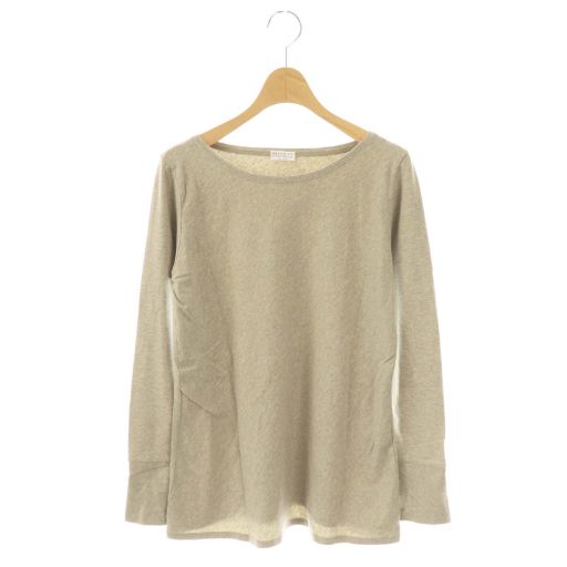 ブルネロクチネリ コットン Tシャツ カットソー 長袖 L グレージュ ES GY 57