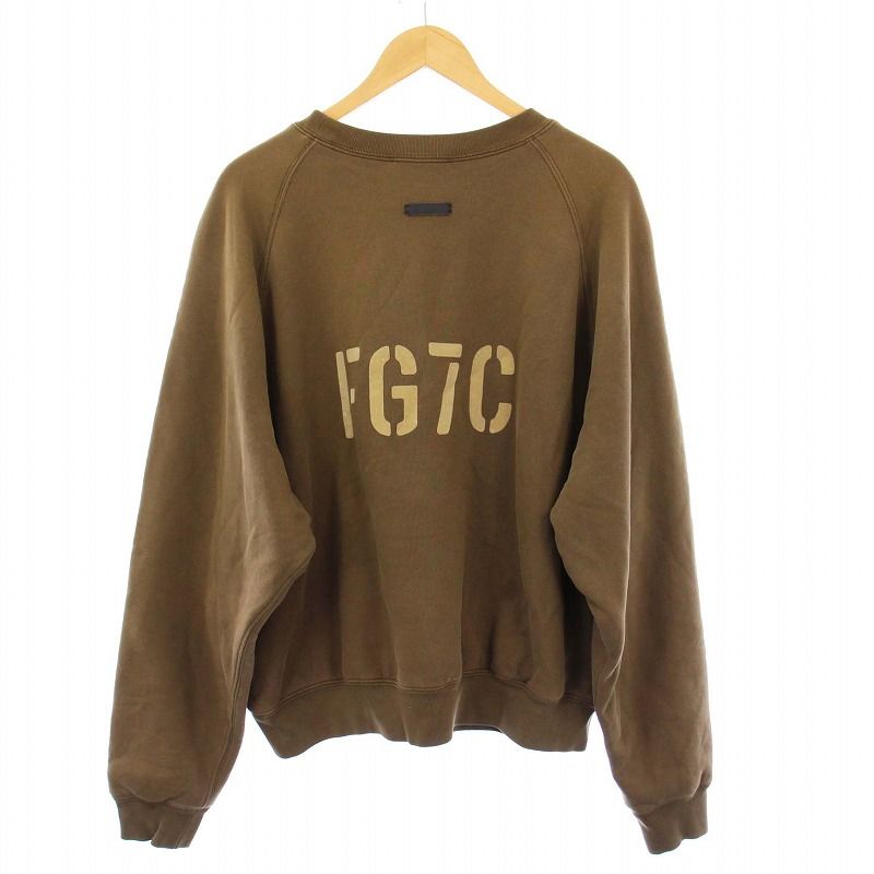 【中古】フィアオブゴッド FG7C Vintage Inspired Crewneck Sweatshirt スウェット トレーナー 長袖 S カーキ フィアオブゴッド Fear of God 7th collection FG7C Vintage Inspired