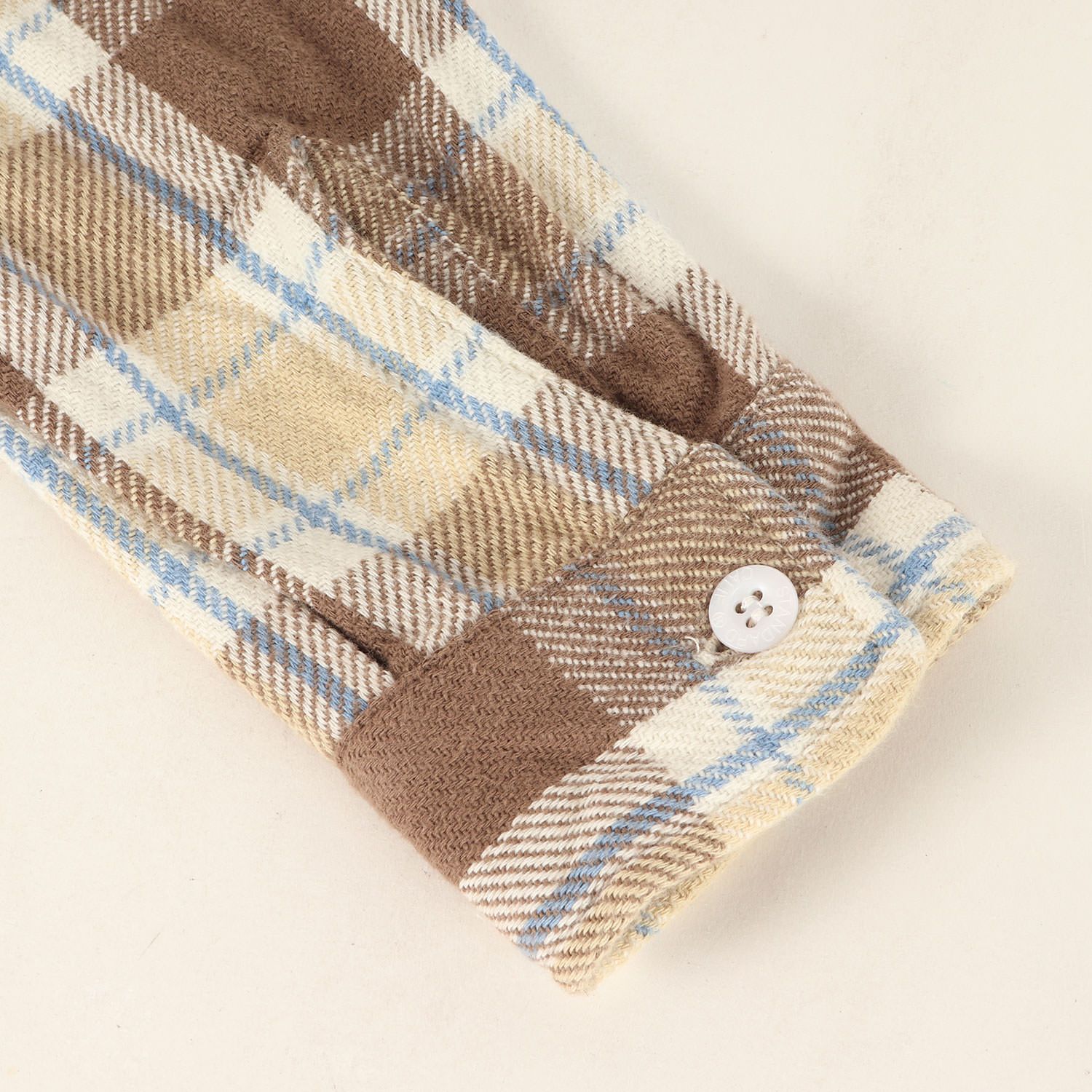 STANDARD CALIFORNIA スタンダードカリフォルニア シャツ ベージュ ブラウン系 サイズ:M | チェック フランネル シャツ (SD Flannel Check Shirt) | 日本製 | トップス カジュアルシャツ 長袖【メンズ】【中古】【K4656】 STANDARD CALIFORNIA スタンダードカリフォルニア シャツ ベージュ