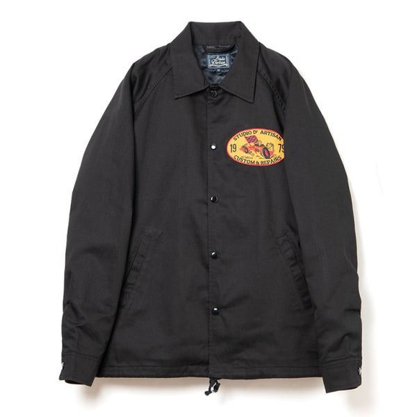 STUDIO D'ARTISAN 4592 巻き刺繍 コーチジャケット 裏サテン BLK 38
