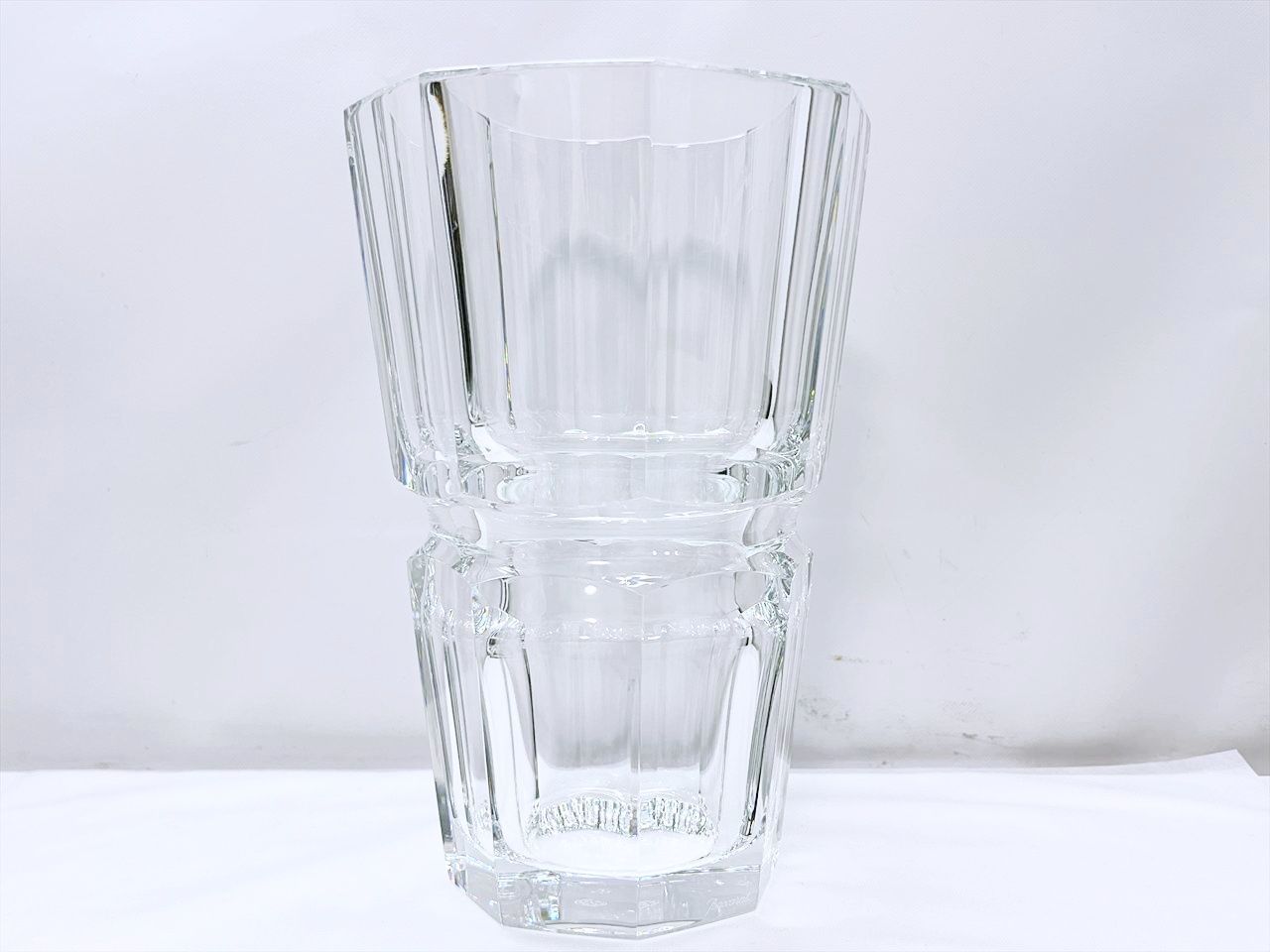 美品 Baccarat バカラ Edith エディス L フラワーベース 花瓶 高さ約